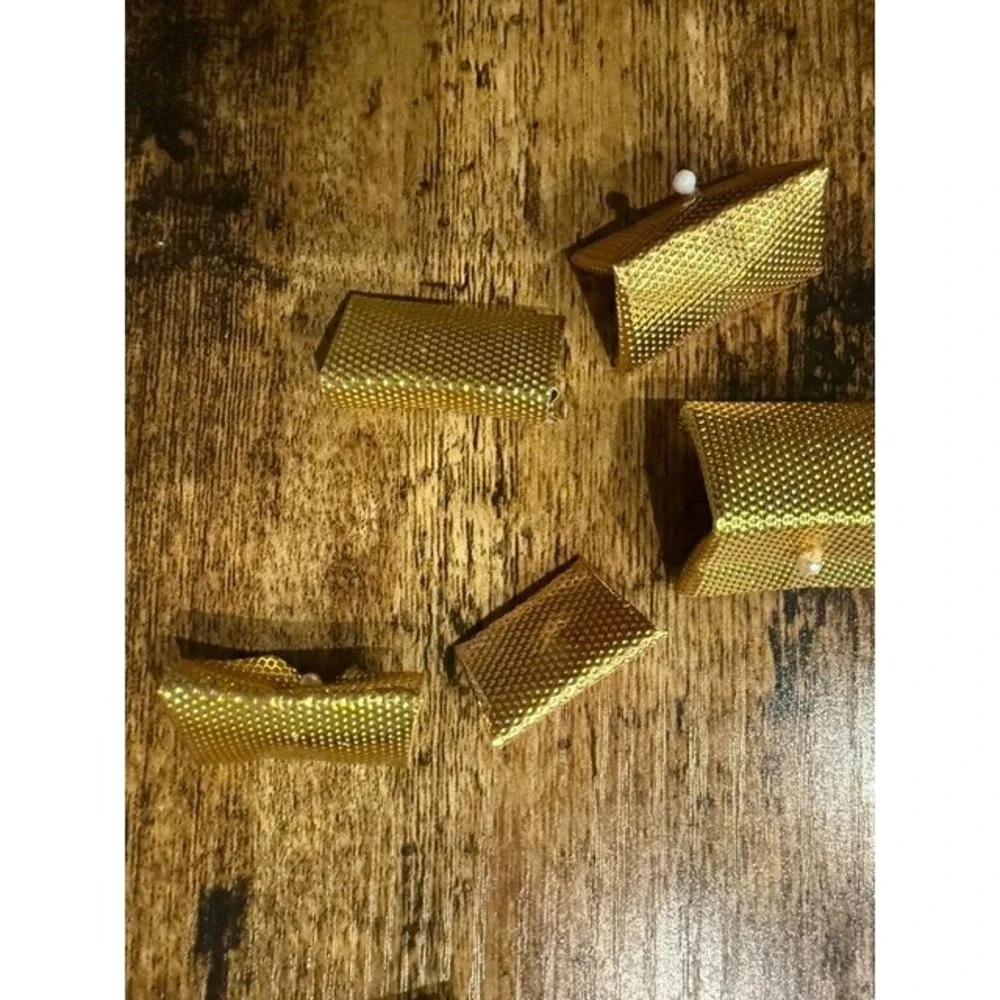 Gold Textured Miniature Dollhouse Envelopes with Pearl Accent 5 Piece Set